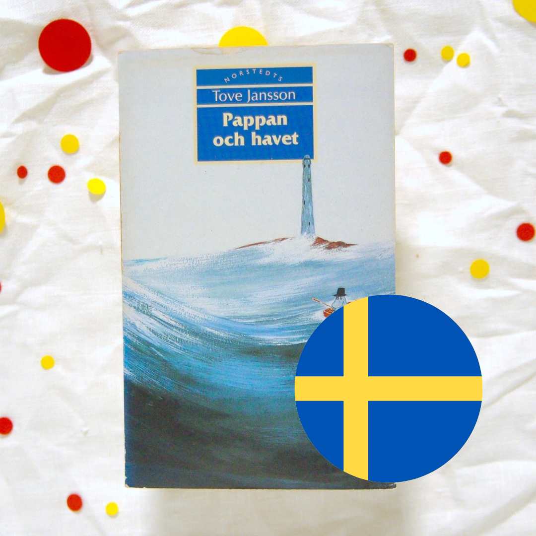 Svenske barnebøker - Pappan ock havet med svensk flagg